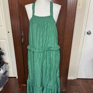 NWOT Green Halter Maxi Dress